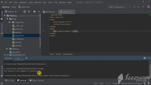 How to create Django First Project and Django First app смотреть онлайн