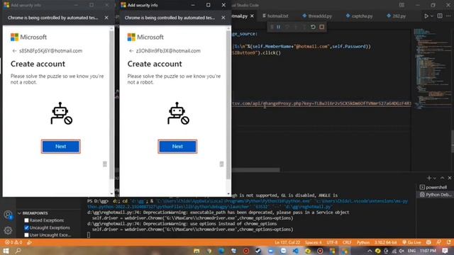 [Demo] Tool Reg Hotmail #selenium #python # смотреть онлайн