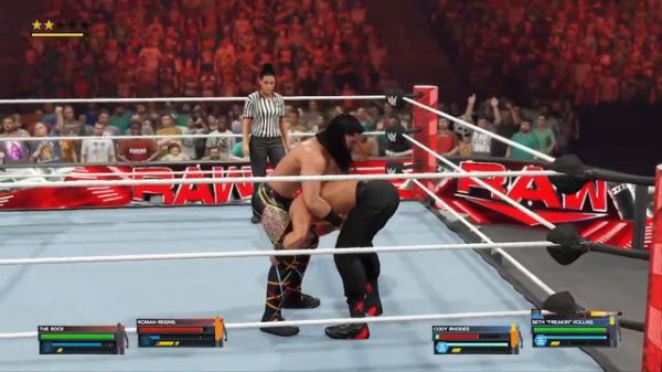 WWE 2024 Roman Reigns VS. The Rock VS. Cody Rhodes VS. Solo Sikoa VS. All Raw SmackDown
