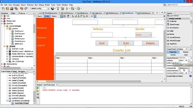 Gym management System Using Java Swing смотреть онлайн