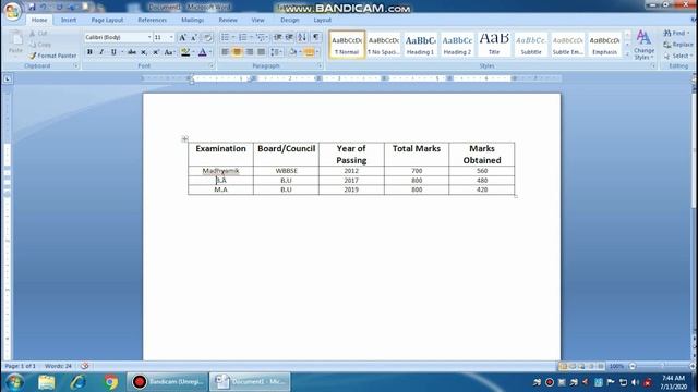 Computer Practical Ms Word - Table | Class 8 | BMHS | Alim Sarkar смотреть онлайн
