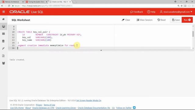 Oracle 18C Memoptimized Rowstore смотреть онлайн
