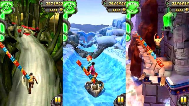 Temple Run 2 Lost Jungle VS Frozen Shadows VS Blazing Sands Android iPad iOS Gameplay #4 смотреть онлайн