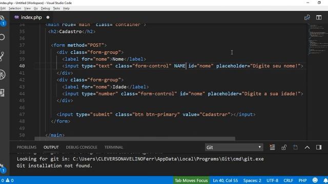 PHP com formulários HTML смотреть онлайн