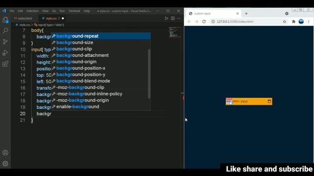 Custom Input date using html and css. смотреть онлайн