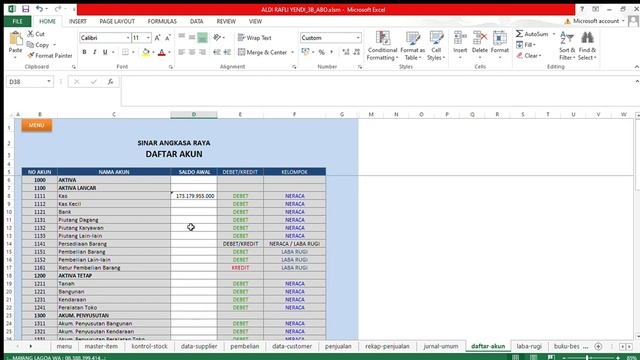 ALDI RAFLI YENDI 3B ABO xlsm Microsoft Excel 2021 смотреть онлайн