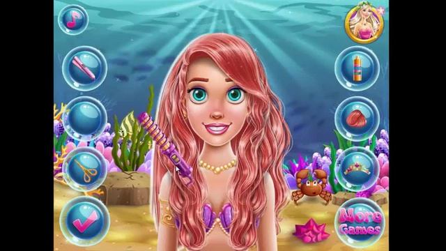 Mermaid Princess Hairstyle - Mermaid Spa - Magic Girl Games смотреть онлайн