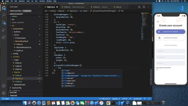 Medication App UI Using React Native | SignUpScreen #reactnative #ui #speed_code #Signup смотреть онлайн