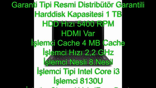 HP 250 G7 Intel Core i3 8130U 8GB 1TB + 256GB SSD Freedos 15 6 Taşınabilir Bilgisayar 8AC44EA5 смотреть онлайн