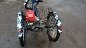 Мотовелосипед Комета на трёх колёсах