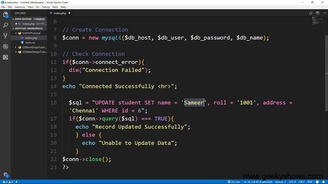 Update Data into Database MySQLi Object Oriented in PHP (Hindi) смотреть онлайн