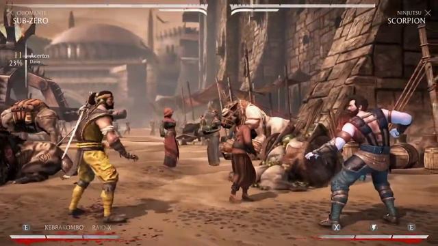 Mortal Kombat X Sub-Zero combos! смотреть онлайн