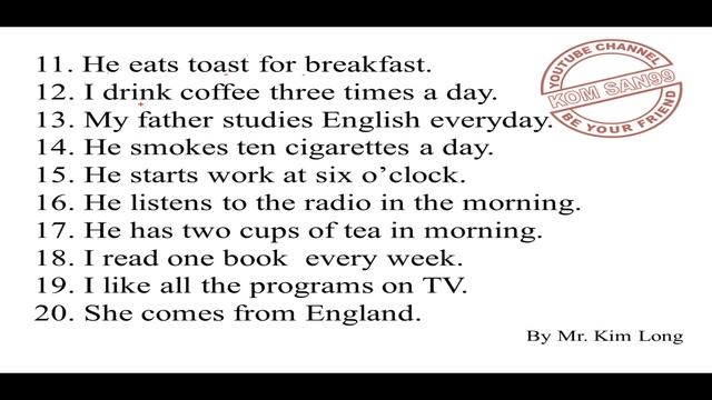 20 English Statements by Mr Kim Long Part 1 смотреть онлайн