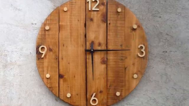 20 идей настенных часов из дерева своими руками | DIY wood clock смотреть онлайн