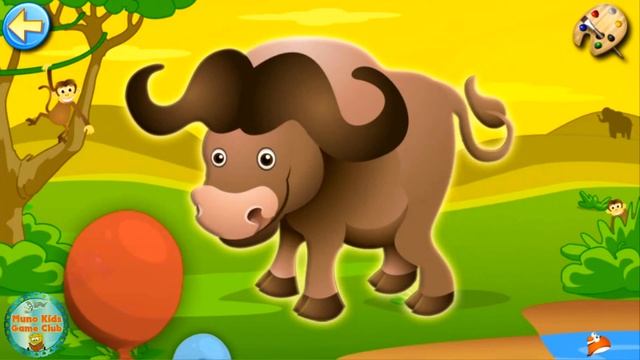 Kids Learn Jungle Animals - African Animals Puzzle and Drawing - Educational Video Game for Kids смотреть онлайн