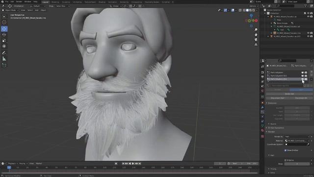 Making beards in Blender (From mesh to hair) смотреть онлайн