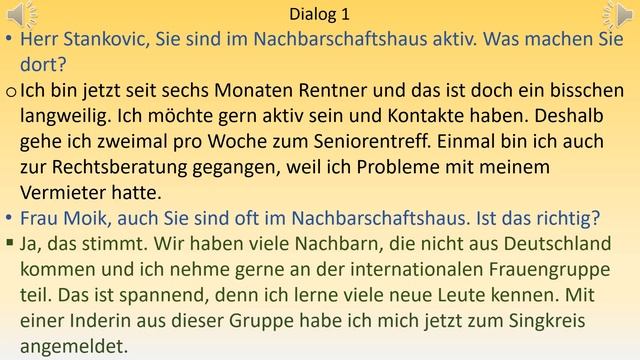 Dialoge A2 - B1. Deutsch Lernen Durch Hören. 8