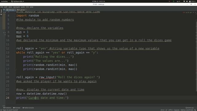 ?Dice Rolling Simulator? + Current Date and Time? (Python Project for Beginners)? смотреть онлайн