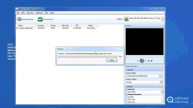 Weeny Free Video Converter demonstration смотреть онлайн