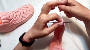 ?Ажурные следки к лету❗МК➡️ На двух спицах и без шва ??