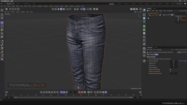 0059. polygon reduction tool in cinema 4d смотреть онлайн