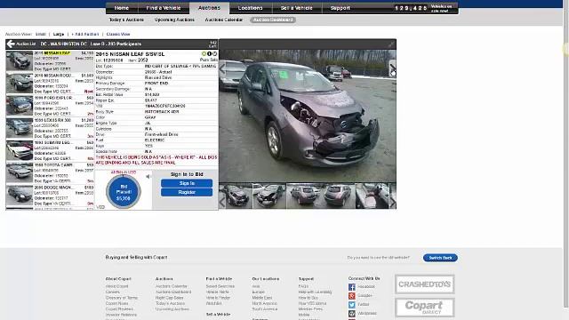 Nissan Leaf 2015 S битый смотреть онлайн