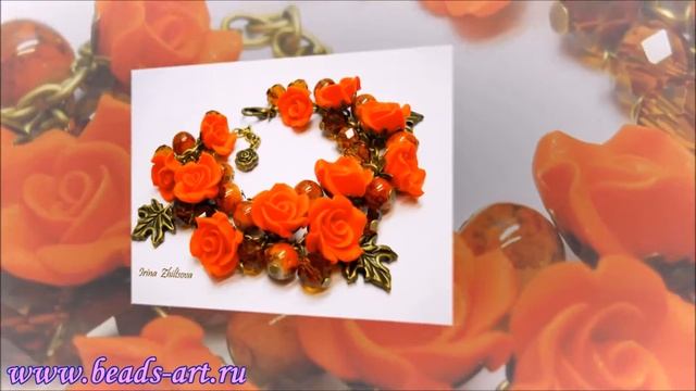 Браслеты из полимерной глины и натурального камня. смотреть онлайн