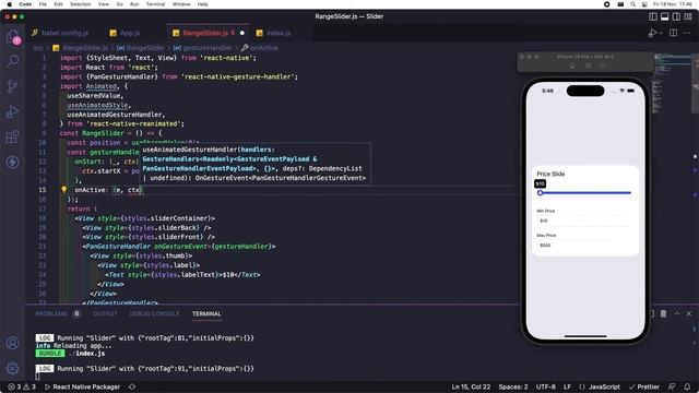 React Native Custom Range Slider using Reanimated 2 From Scratch смотреть онлайн