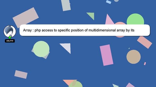 Array : php access to specific position of multidimensional array by its keys and set it смотреть онлайн