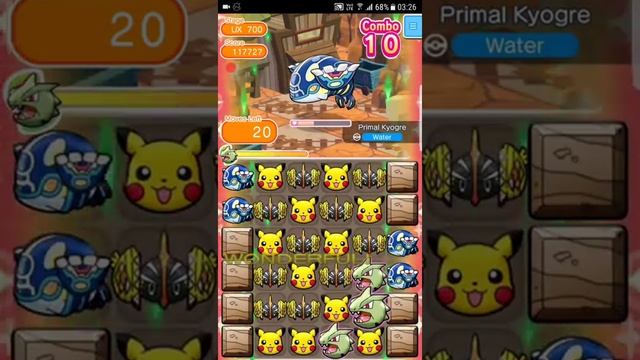Pokemon Shuffle Mobile UX Stage 700 Primal Kyogre S Rank『ポケとる スマホ版』 смотреть онлайн