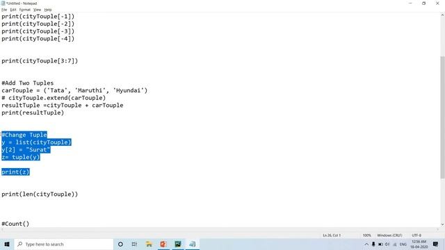 #8 Python Tuple in Telugu | Python Tuple | Python in Telugu| Python Tuple | Tuple In Python| смотреть онлайн