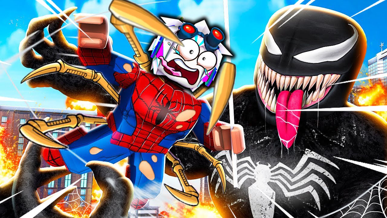 Я СТАЛ СУПЕРГЕРОЕМ И УБИЛ ВЕНОМА СУПЕР СКИЛОМ ЗА 1 УДАР! ROBLOX SpiderMan Simulator смотреть онлайн