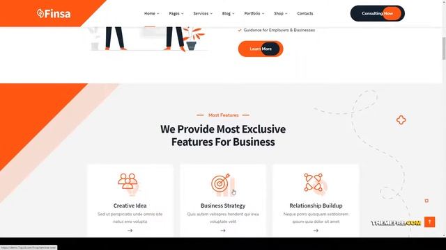 Finsa - Consulting and Agency WordPress Theme insurance company startup Build Website смотреть онлайн