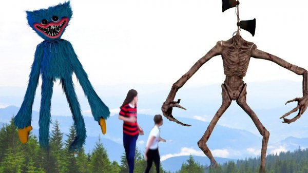 Сиреноголовый и Хаги Ваги заманили нас в лес Siren Head & Cartoon cat