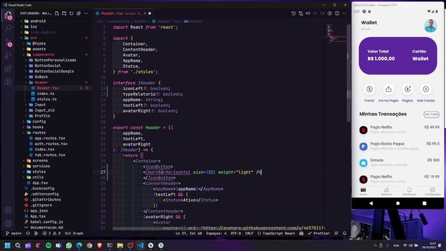 Aula 61 - Curso React Native + Typescript - Ajustando header смотреть онлайн