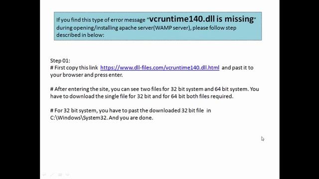vcruntime140 dll is missing wamp смотреть онлайн