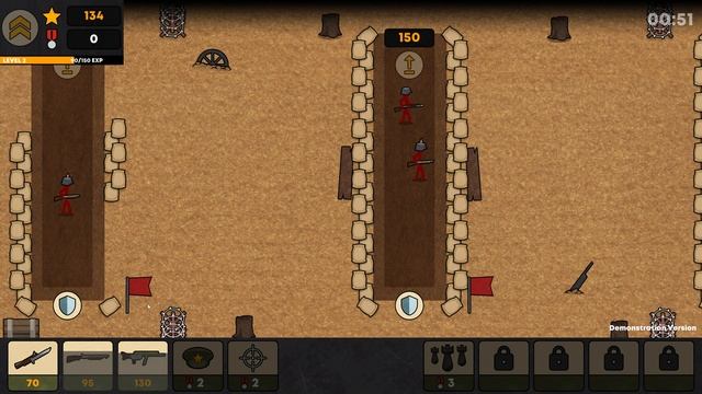 Stickman Trenches - Gameplay (PC/UHD)