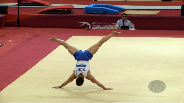 PETROUNIAS Eleftherios (GRE) - 2018 Artistic Worlds, Doha (QAT) - Qualifications Floor Exercise смотреть онлайн