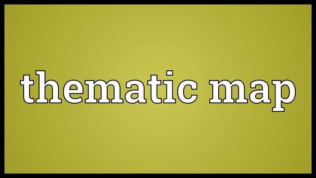 Thematic map Meaning смотреть онлайн