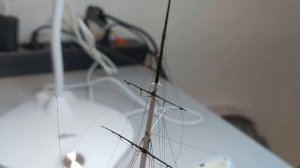 Крейсер Варяг Звезда 1:350. Часть 15. Установка такелажа и сопутствующих деталей