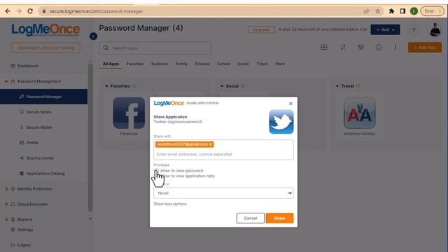How to Share Passwords in LogMeOnce Password Manager смотреть онлайн
