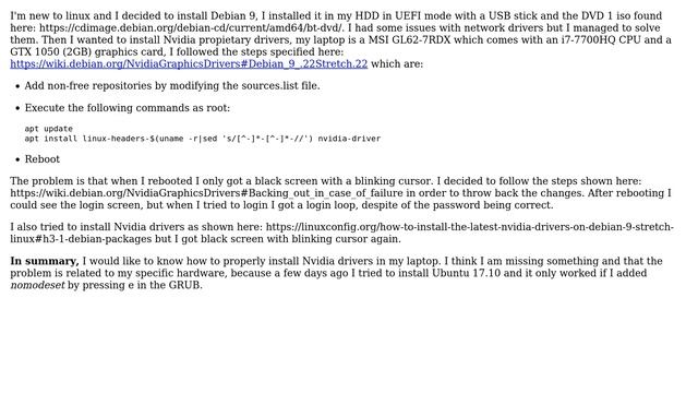 Unix & Linux: Issues installing Nvidia drivers in Debian 9 смотреть онлайн