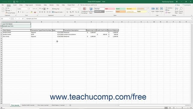 Microsoft Excel 2019 & 365 Training for Lawyers: IOLTA Basics, Tutorial смотреть онлайн