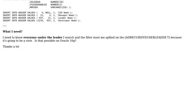 Databases: Recursive Manager - Oracle 10g x 11g (2 Solutions!!) смотреть онлайн
