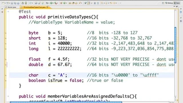 Java in Telugu - Primitive Data Types смотреть онлайн