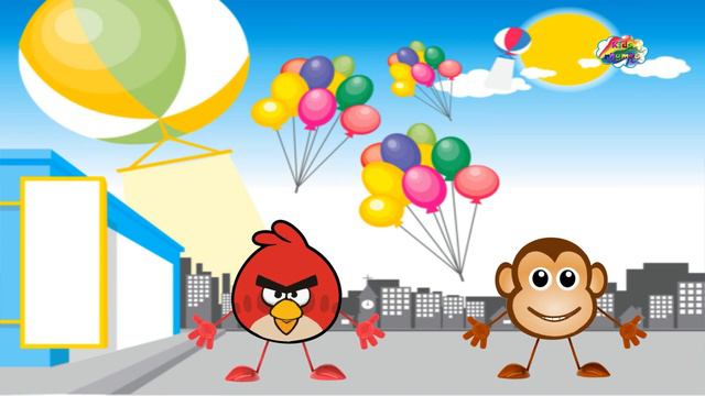 Five Little Monkeys Jumping on the Bed Nursery Rhyme - Cartoon Animation Rhymes Songs смотреть онлайн