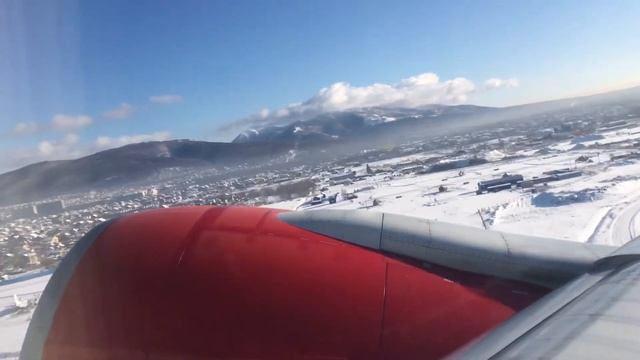 Взлет а/к «Россия» из аэропорта Хомутово (Южно-Сахалинск) смотреть онлайн