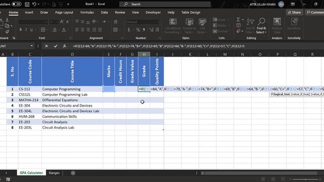 GPA Calculator In Excel || Microsoft Excel Tips & Tricks смотреть онлайн