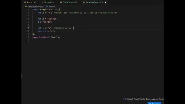 let vs const vs var - React-Native смотреть онлайн