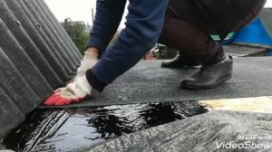 Односкатная #крыша #каркасной #бани. Часть3. #Кровля #рубероидом.